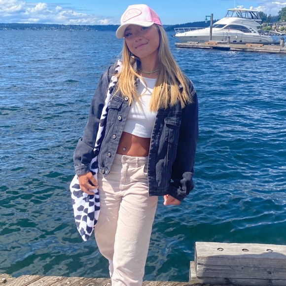 Dark grey denim jacket - Picture 2 of 4